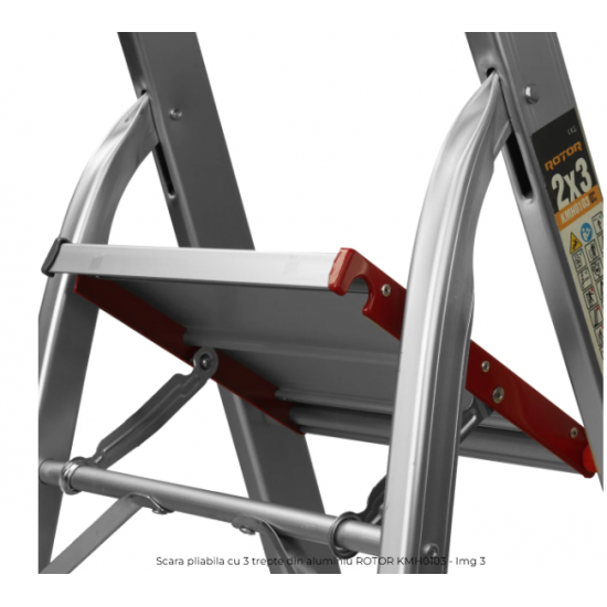 scara pliabila cu 3 trepte din aluminiu KMH0103