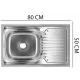 Chiuveta bucatarie Sanitec S416S, pentru masca, finisaj satinat, cuva stanga, 80x50cm, Inox Chiuveta bucatarie Sanitec S416S, pentru masca, finisaj satinat, cuva stanga, 80x50cm, Inox