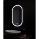 Oglinda LED Senzor MotionGlow Zaffiro cu functie Dezaburire Termometru Ceas 50x80 cm Lumina Rece/Calda/Neutra Dimabila, colectia Marcello Funghi