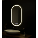 Oglinda LED Senzor MotionGlow Zaffiro cu functie Dezaburire Termometru Ceas 50x80 cm Lumina Rece/Calda/Neutra Dimabila, colectia Marcello Funghi
