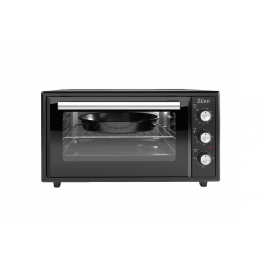 Cuptor electric Zilan ZLN5649, Putere 2000W, Capacitate 45L, Timer, Termostat, 3 trepte putere, interior emailat, Negru