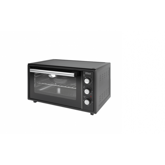 Cuptor electric Zilan ZLN5649, Putere 2000W, Capacitate 45L, Timer, Termostat, 3 trepte putere, interior emailat, Negru