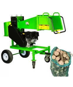 Tocator crengi Micul Fermier, motor benzina 18CP, diametru maxim de taiere Ø120mm, cu carlig de remorcare, pentru brichete Tocator crengi Micul Fermier, motor benzina 18CP, diametru maxim de taiere Ø120mm, cu carlig de remorcare, pentru brichete