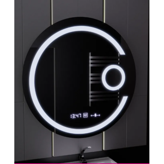 Oglinda LED Senzor Mythica Sistem Dezaburire Ceas si Lupa 70X70cm Colectia Marcello Funghi