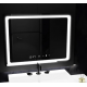 Oglinda LED Senzor MotionGlow Vectro cu functie Dezaburire Termometru Ceas 80x60 cm Lumina Rece/Calda/Neutra Dimabila, colectia Marcello Funghi