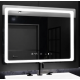 Oglinda LED Senzor MotionGlow Vectro cu functie Dezaburire Termometru Ceas 80x60 cm Lumina Rece/Calda/Neutra Dimabila, colectia Marcello Funghi