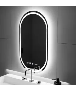 Oglinda LED Senzor MotionGlow Aurora cu functie Dezaburire Termometru Ceas Ovala 60x80 cm Lumina Rece/Calda/Neutra Dimabila, colectia Marcello Funghi Oglinda LED Senzor MotionGlow Aurora cu functie Dezaburire Termometru Ceas Ovala 60x80 cm Lumina Rece/Calda/Neutra Dimabila, colectia Marcello Funghi