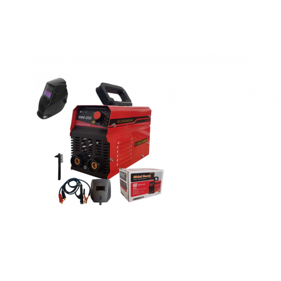 Pachet Aparat de Sudura tip Invertor, Global Dawer, Mini 250, 250 A + Masca Sudura Automata cu Reglaj si Cristale