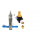 Pachet  Pompa submersibila, DDT, QGD120, Inox complet, suruburi inox, sita protectie, 20 m cablu, 120 m, 3 m³/h + Prescontrol LS6 + supapa de sens si niplu