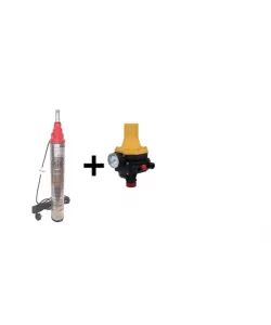 Pachet Pompa submersibila, Bobinaj 100% cupru, DDT-PROFI, QGD120-1.2 , 1.2 kW, Inox + Fonta, 3 m³/h, 120 m + Prescontrol LS6