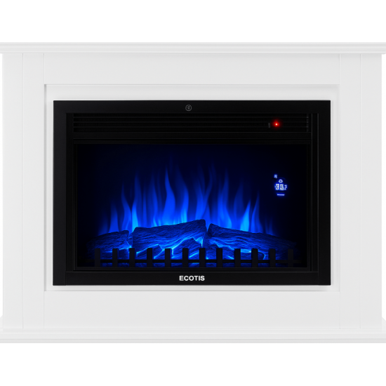 Semineu electric incastrat Ecotis EF140 – 1900W, efect de flacara realist, telecomanda si iluminare ambientala