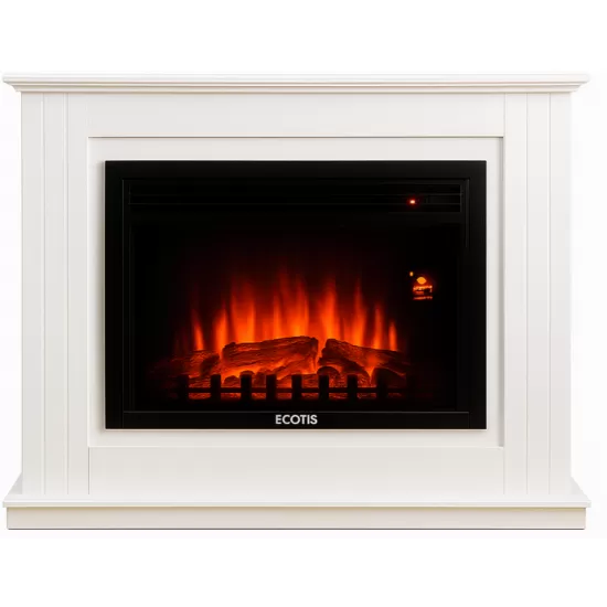 Semineu electric incastrat Ecotis EF140 – 1900W, efect de flacara realist, telecomanda si iluminare ambientala