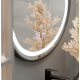 Oglinda LED Ovala 50x80cm VETRO Touch Sistem Dezaburire Dimabila, Rama Neagra