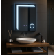 Oglinda LED Rectangulara, 60x80cm, Linea Touch, Sistem Dezaburire, Dimabila