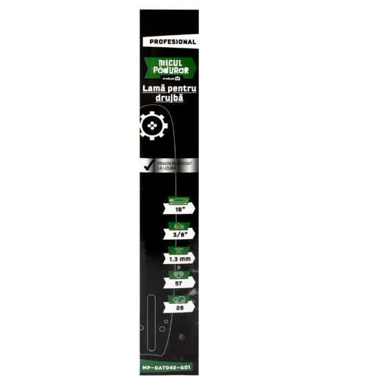 Lama Micul Padurar Profesional, 16'' 3/8'' 1.3mm 57P 28D