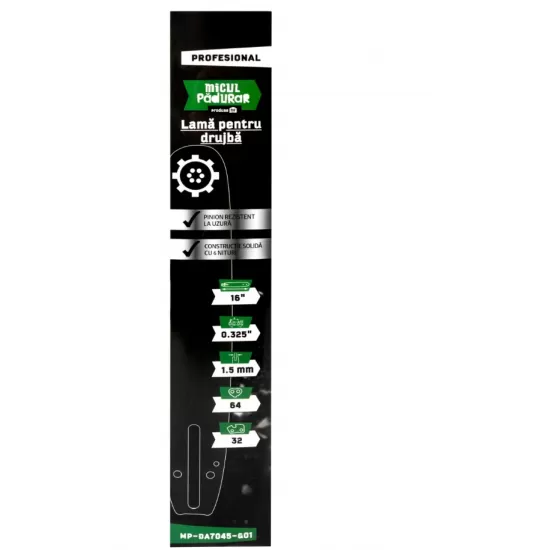 Lama Micul Padurar Profesional, 16'' .325'' 1.5mm 64P 32D 6N