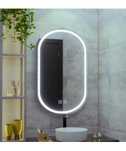 Oglinda LED Ovala 50x80, Velara Touch, Sistem Dezaburire, Dimabila