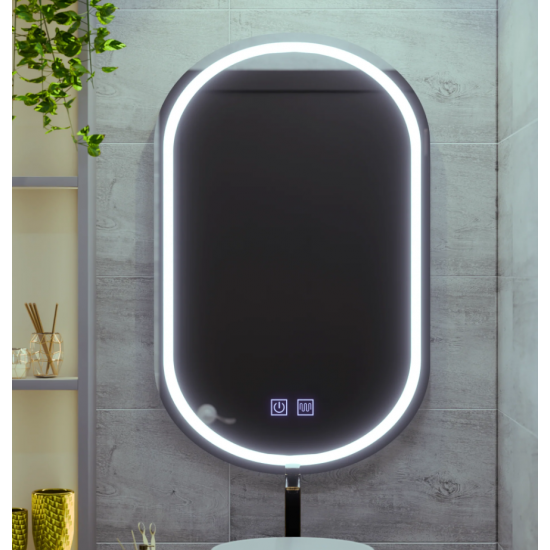 Oglinda LED Ovala 50x80, Velara Touch, Sistem Dezaburire, Dimabila