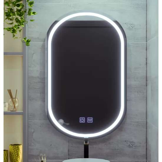 Oglinda LED Ovala 50x80, Velara Touch, Sistem Dezaburire, Dimabila