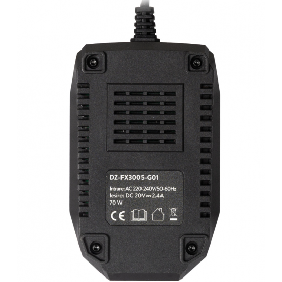 Incarcator rapid pentru acumulator 20V, incarcare 2.4A/h, Detoolz