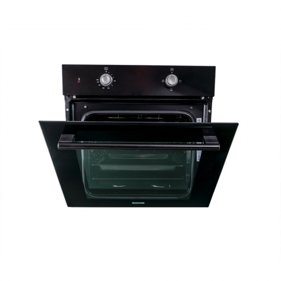 Pachet Cuptor incorporabil 1857, capacitate 51L, Electric, Negru, Plita incorporabila sticla, 65x60x15 cm, Gaz butelie sau gaz natural, duze de schimb incluse, aprindere electrica 0058
