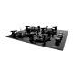 Pachet Cuptor incorporabil 1857, capacitate 51L, Electric, Negru, Plita incorporabila sticla, 65x60x15 cm, Gaz butelie sau gaz natural, duze de schimb incluse, aprindere electrica 0058