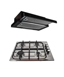 Pachet Plita incorporabila inox (0027) , 50 X 60 cm , Gaz butelie sau gaz natural (duze de schimb incluse) , aprindere electrica si Hota incorporabila telescopica 2 motoare 2 x 95w (3680) / SET 30016 Pachet Plita incorporabila inox (0027) , 50 X 60 cm , Gaz butelie sau gaz natural (duze de schimb incluse) , aprindere electrica si Hota incorporabila telescopica 2 motoare 2 x 95w (3680) / SET 30016