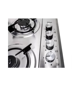 Pachet Plita incorporabila inox (1901) , 60x50x6 cm, Gaz butelie sau gaz natural (duze de schimb incluse), Hota incorporabila decorativa inox, 63 cm (1925) / SET 30040