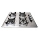 Pachet Plita incorporabila inox (1901) , 60x50x6 cm, Gaz butelie sau gaz natural (duze de schimb incluse), Hota incorporabila decorativa inox, 63 cm (1925) / SET 30040