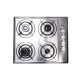 Pachet Plita incorporabila inox (1901) , 60x50x6 cm, Gaz butelie sau gaz natural (duze de schimb incluse), Hota incorporabila decorativa inox, 63 cm (1925) / SET 30040