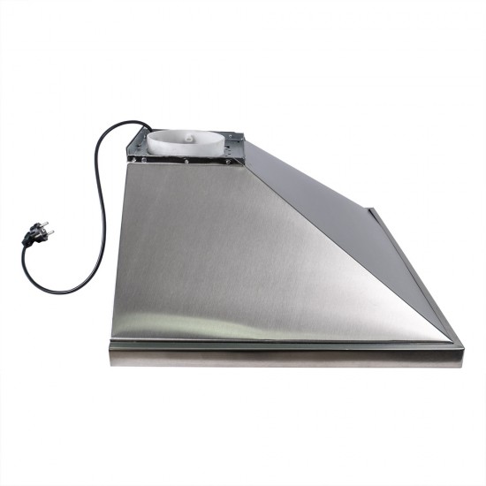 Pachet Plita incorporabila inox (1901) , 60x50x6 cm, Gaz butelie sau gaz natural (duze de schimb incluse), Hota incorporabila decorativa inox, 63 cm (1925) / SET 30040