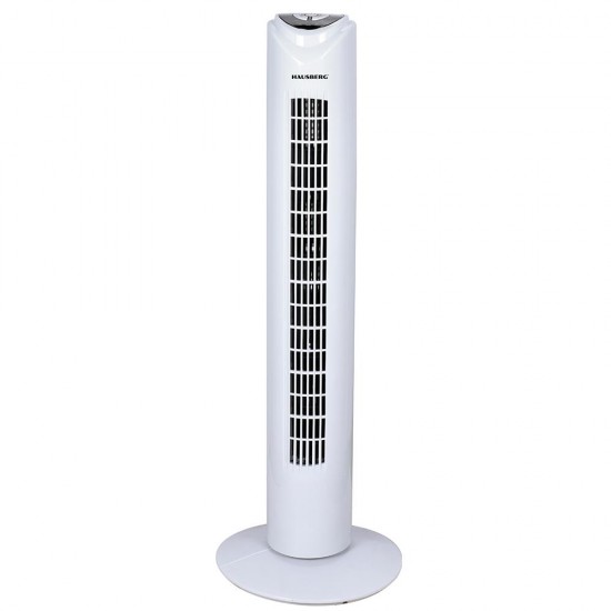 Ventilator Turn Hausberg HB-5950AB, 60 W, Telecomanda Inclusa, 3 Moduri De Functionare, Temporizator Oprire, 3 Trepte, Alb