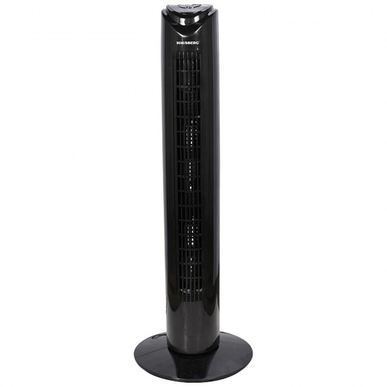 Ventilator Turn Hausberg HB-5950AB, 60 W, 3 Moduri De Functionare, Temporizator Oprire, 3 Trepte, Negru