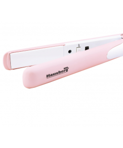 Placa de par 2 in 1 pentru ondulare, si indreptare, Hausberg HB32RZ, Incalzire rapida, Roz