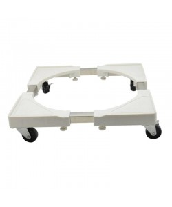 Suport pe roti reglabil pentru aragaz, masina spalat vase si frigider, Hausberg HB-H103R, dispozitiv franare roti