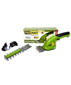 Foarfeca de gradina cu acumulator PROCRAFT PGH1500 3.6V 1.5Ah 950 rpm