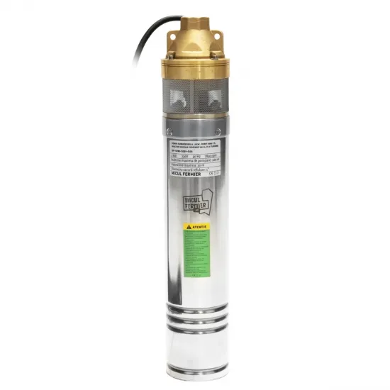 Pompa submersibila Micul Fermier, 2 kW, debit maxim 3000 l/h, inaltime maxima de pompare 100m, 2 turbine