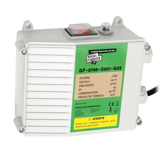Pompa submersibila Micul Fermier, 2 kW, debit maxim 3000 l/h, inaltime maxima de pompare 100m, 2 turbine