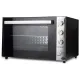 Cuptor Electric HAUSBERG HB-8022, 2500W, Capacitate 70L, Termostat reglabil, Temporizator mecanic cu alarma sonora si oprire automata, Negru/Inox