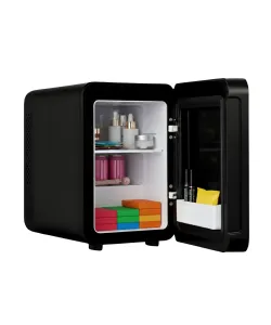 Mini Frigider Cosmetice 4L Hausberg HB291NG, Oglindă cu LED Touch, Funcție Răcire și Încălzire, 12V/220V