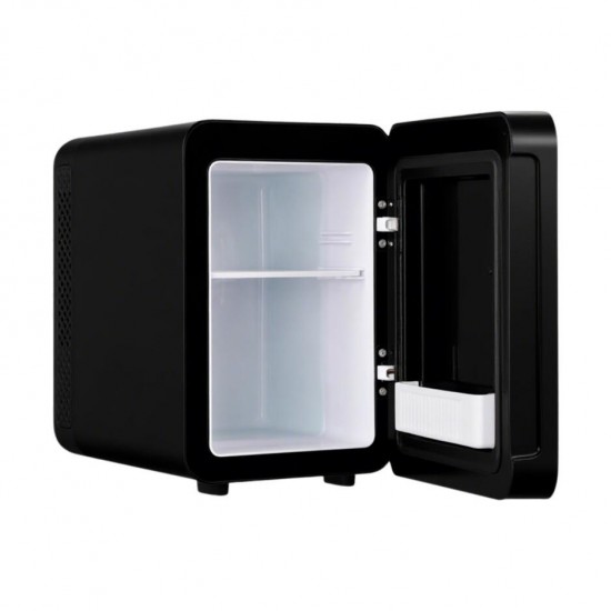 Mini Frigider Cosmetice 4L Hausberg HB291NG, Oglindă cu LED Touch, Funcție Răcire și Încălzire, 12V/220V