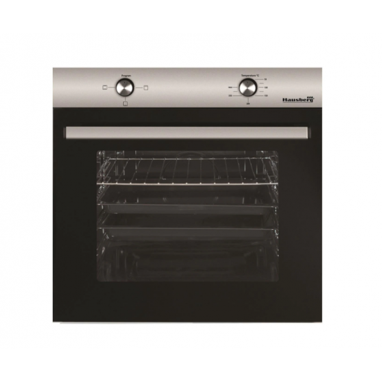 Pachet Cuptor Incorporabil Hausberg HB-8051IN, Electric, 76 l, 4 Functii, Clasa A + Plita Incorporabila Hausberg HB-555, 4 arzatoare, Gaz, Inox + Hota incorporabila decorativa Hausberg HB-1260, 400 m3/h, 1 motor, 60 cm, Inox