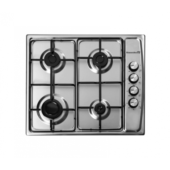 Pachet Cuptor Incorporabil Hausberg HB-8051IN, Electric, 76 l, 4 Functii, Clasa A + Plita Incorporabila Hausberg HB-555, 4 arzatoare, Gaz, Inox + Hota incorporabila decorativa Hausberg HB-1260, 400 m3/h, 1 motor, 60 cm, Inox