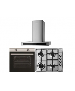 Pachet Cuptor Incorporabil Hausberg HB-8051IN, Electric, 76 l, 4 Functii, Clasa A + Plita Incorporabila Hausberg HB-555, 4 arzatoare, Gaz, Inox + Hota incorporabila decorativa Hausberg HB-1260, 400 m3/h, 1 motor, 60 cm, Inox