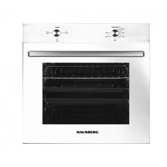 Pachet Incorporabil Cuptor electric Hausberg, Plita incorporabila Hausberg, Hota Incorporabila decorativa Hausberg , Alb