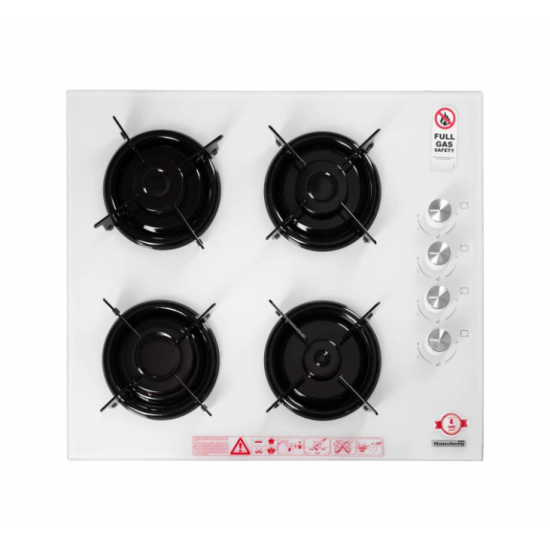Pachet Incorporabil Cuptor electric Hausberg, Plita incorporabila Hausberg, Hota Incorporabila decorativa Hausberg , Alb
