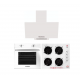Pachet Incorporabil Cuptor electric Hausberg, Plita incorporabila Hausberg, Hota Incorporabila decorativa Hausberg , Alb
