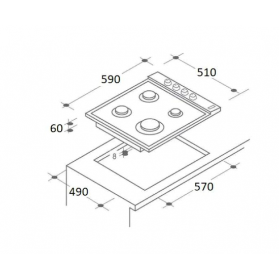 Pachet Incorporabil Cuptor electric Hausberg, Plita incorporabila Hausberg, Hota Incorporabila decorativa Hausberg , Alb
