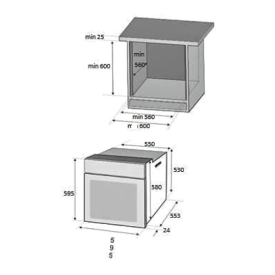 Pachet Cuptor incorporabil Hausberg HB-8053IN, Plita incorporabila Hausberg HB-555, Hota incorporabila telescopica Hausberg HB 1280