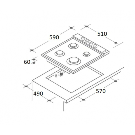 Pachet Cuptor incorporabil Hausberg HB-8053IN, Plita incorporabila Hausberg HB-555, Hota incorporabila telescopica Hausberg HB 1280